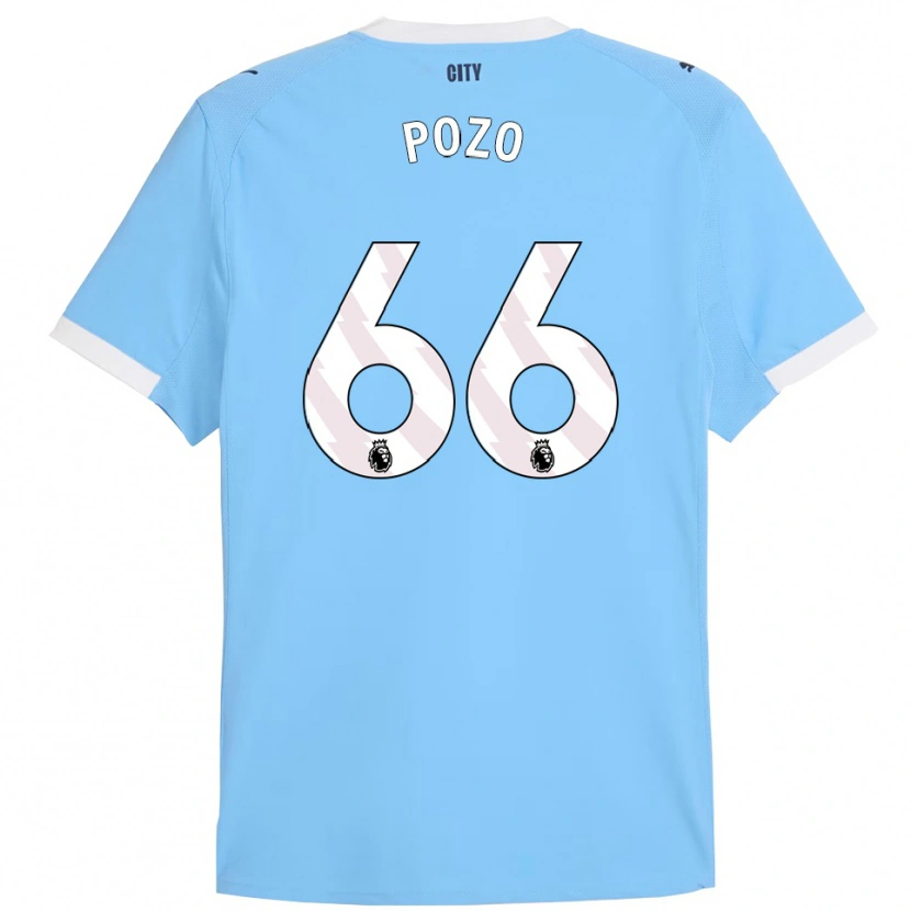 Danxen Homme Maillot Iker Pozo #66 Bleu Ciel Blanc Tenues Domicile 2025/26 T-Shirt