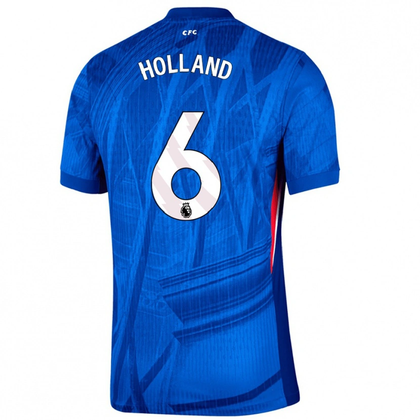 Danxen Homme Maillot Charlie Holland #6 Bleu Blanc Tenues Domicile 2025/26 T-Shirt