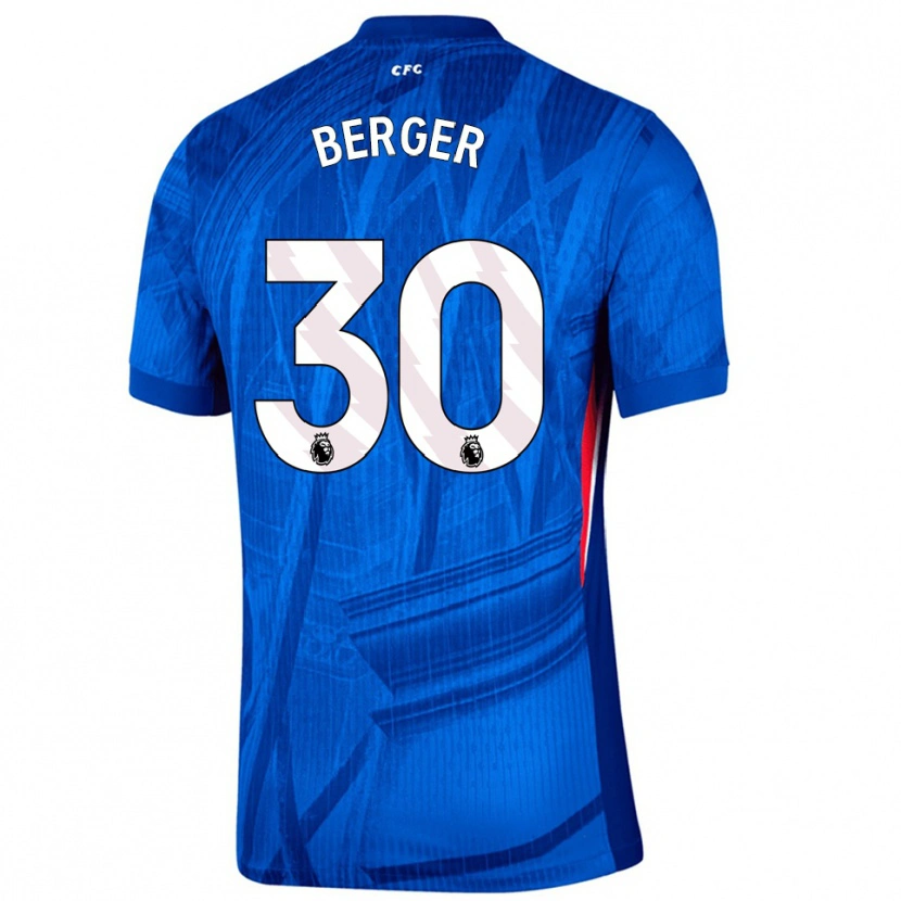 Danxen Homme Maillot Ann-Katrin Berger #30 Bleu Blanc Tenues Domicile 2025/26 T-Shirt
