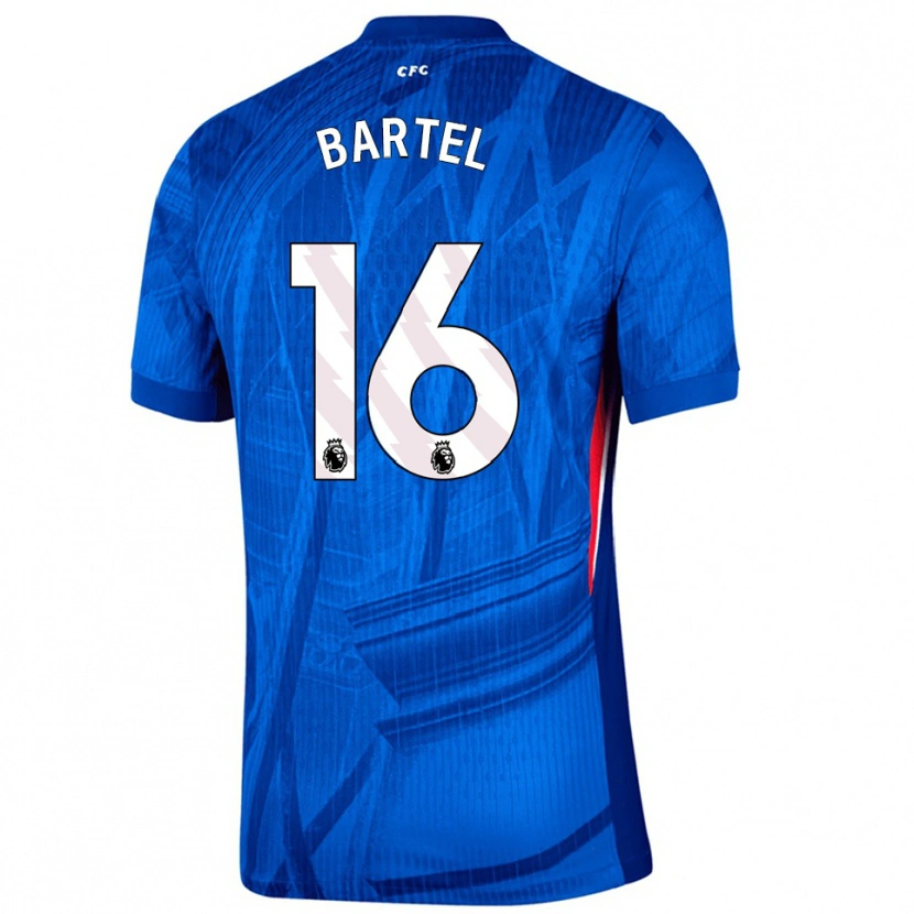 Danxen Homme Maillot Júlia Bartel #16 Bleu Blanc Tenues Domicile 2025/26 T-Shirt