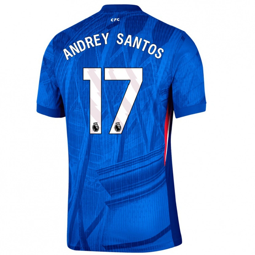 Danxen Homme Maillot Andrey Santos #17 Bleu Blanc Tenues Domicile 2025/26 T-Shirt