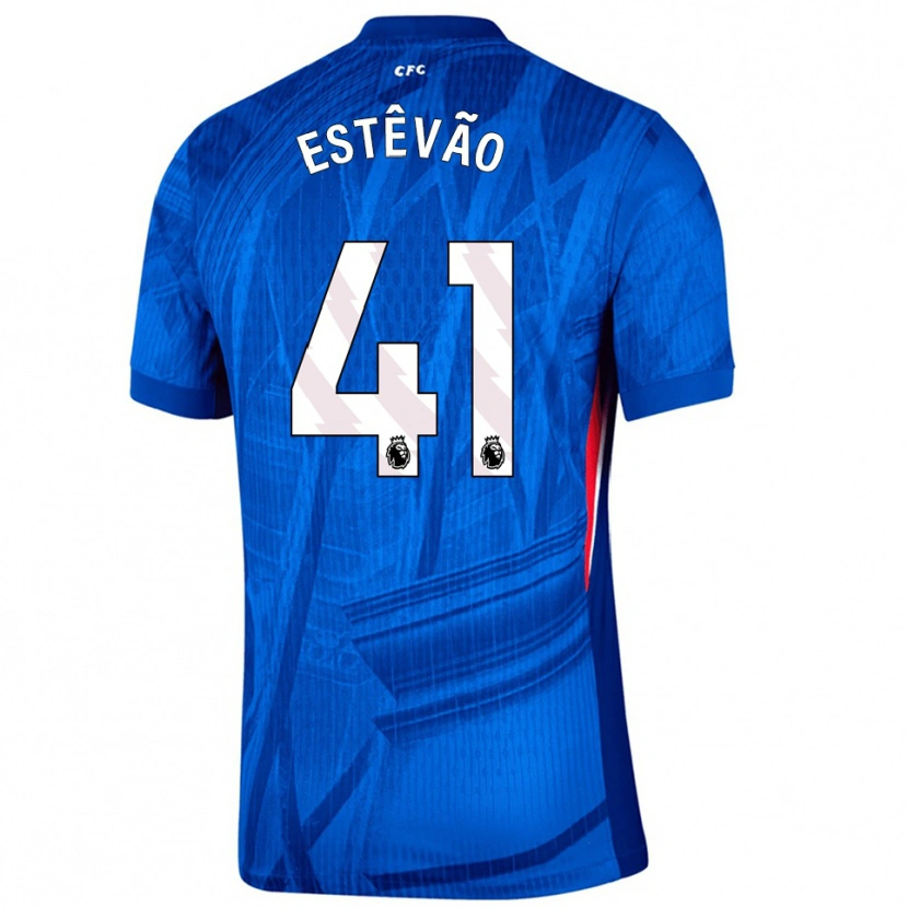 Danxen Homme Maillot Estêvão #41 Bleu Blanc Tenues Domicile 2025/26 T-Shirt