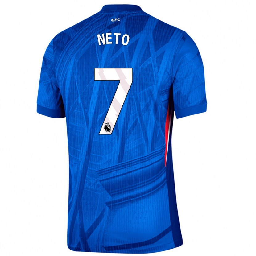 Danxen Homme Maillot Pedro Neto #7 Bleu Blanc Tenues Domicile 2025/26 T-Shirt