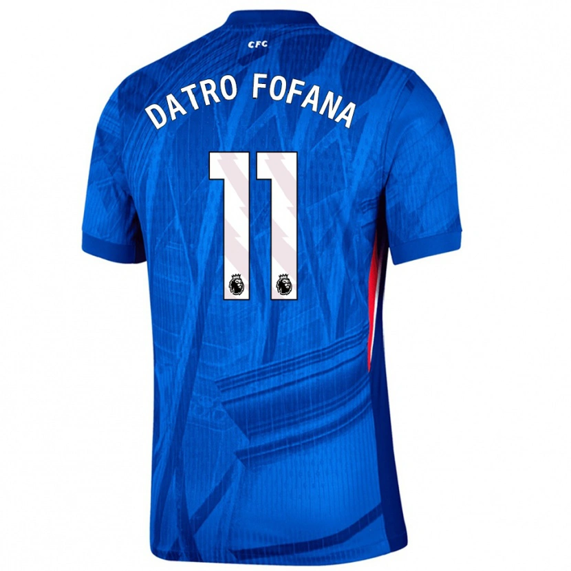 Danxen Homme Maillot David Datro Fofana #11 Bleu Blanc Tenues Domicile 2025/26 T-Shirt