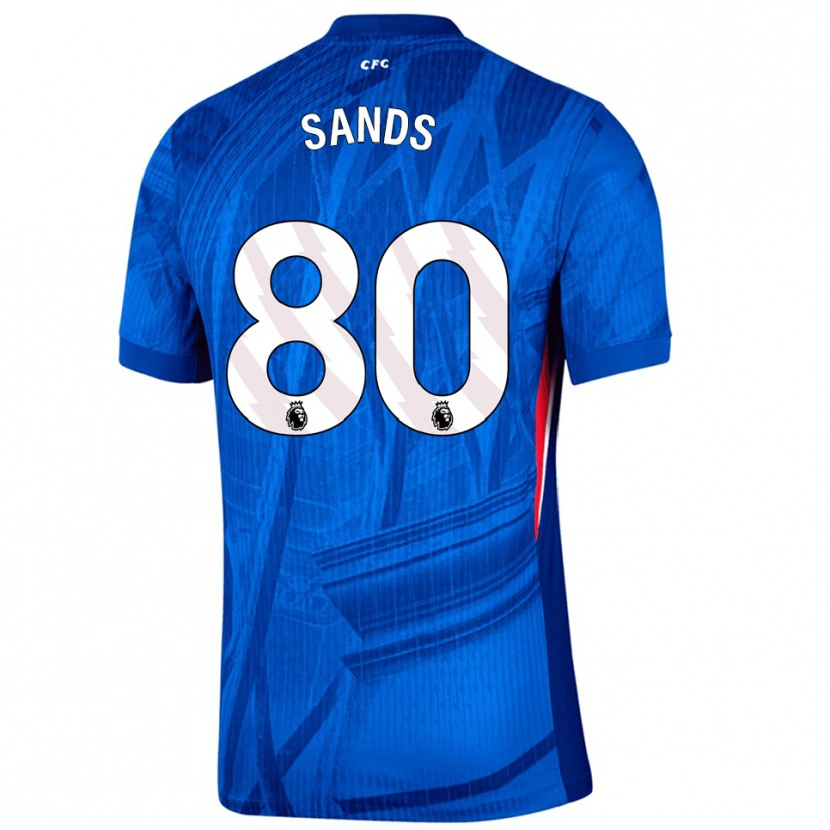Danxen Homme Maillot Hudson Sands #80 Bleu Blanc Tenues Domicile 2025/26 T-Shirt