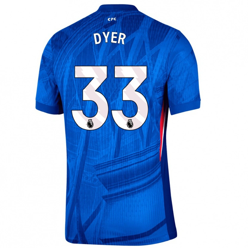 Danxen Homme Maillot Kiano Dyer #33 Bleu Blanc Tenues Domicile 2025/26 T-Shirt