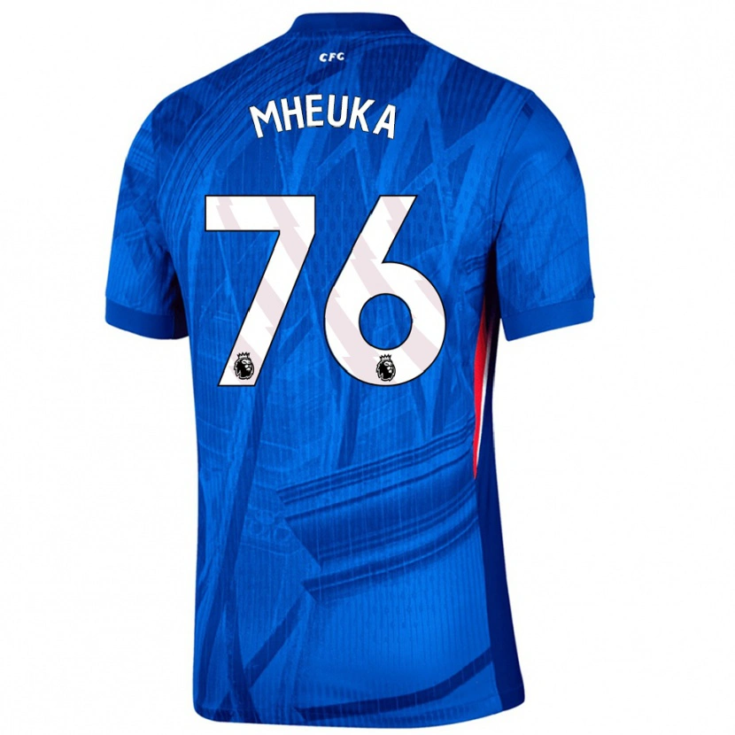 Danxen Homme Maillot Shumaira Mheuka #76 Bleu Blanc Tenues Domicile 2025/26 T-Shirt