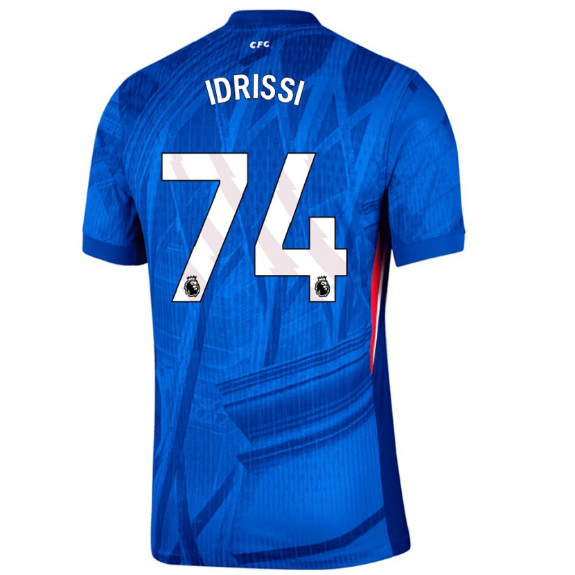 Danxen Homme Maillot Yahya Idrissi #74 Bleu Blanc Tenues Domicile 2025/26 T-Shirt
