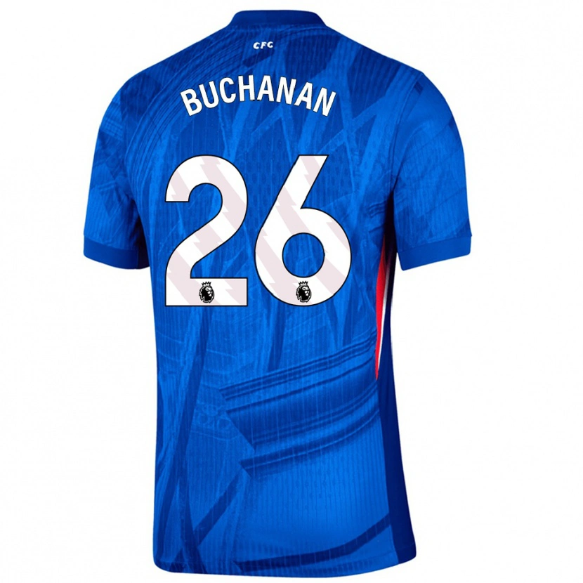 Danxen Homme Maillot Kadeisha Buchanan #26 Bleu Blanc Tenues Domicile 2025/26 T-Shirt