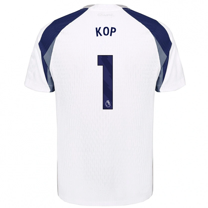 Danxen Homme Maillot Lize Kop #1 Blanc Marine Tenues Domicile 2025/26 T-Shirt