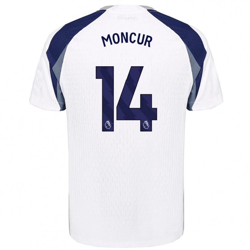 Danxen Homme Maillot Ronny Moncur #14 Blanc Marine Tenues Domicile 2025/26 T-Shirt
