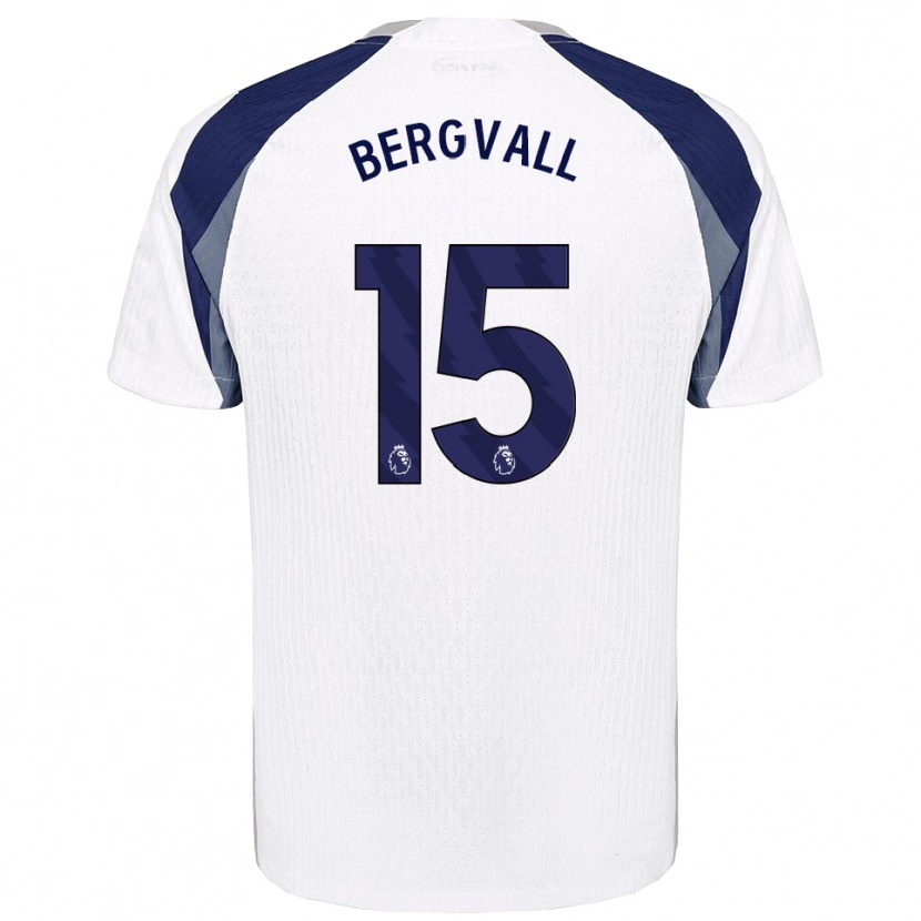 Danxen Homme Maillot Lucas Bergvall #15 Blanc Marine Tenues Domicile 2025/26 T-Shirt