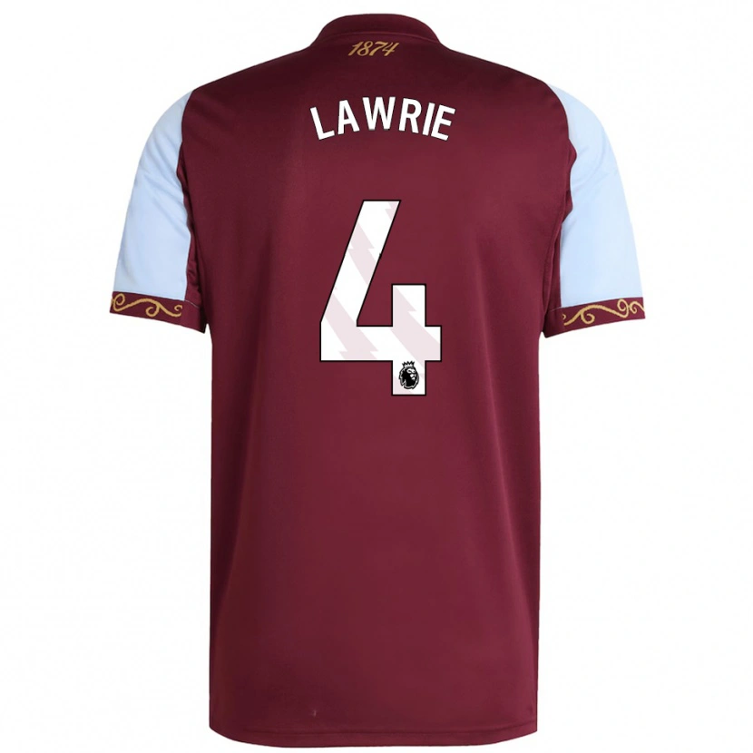 Danxen Homme Maillot Freddie Lawrie #4 Bourgogne Bleu Ciel Tenues Domicile 2025/26 T-Shirt