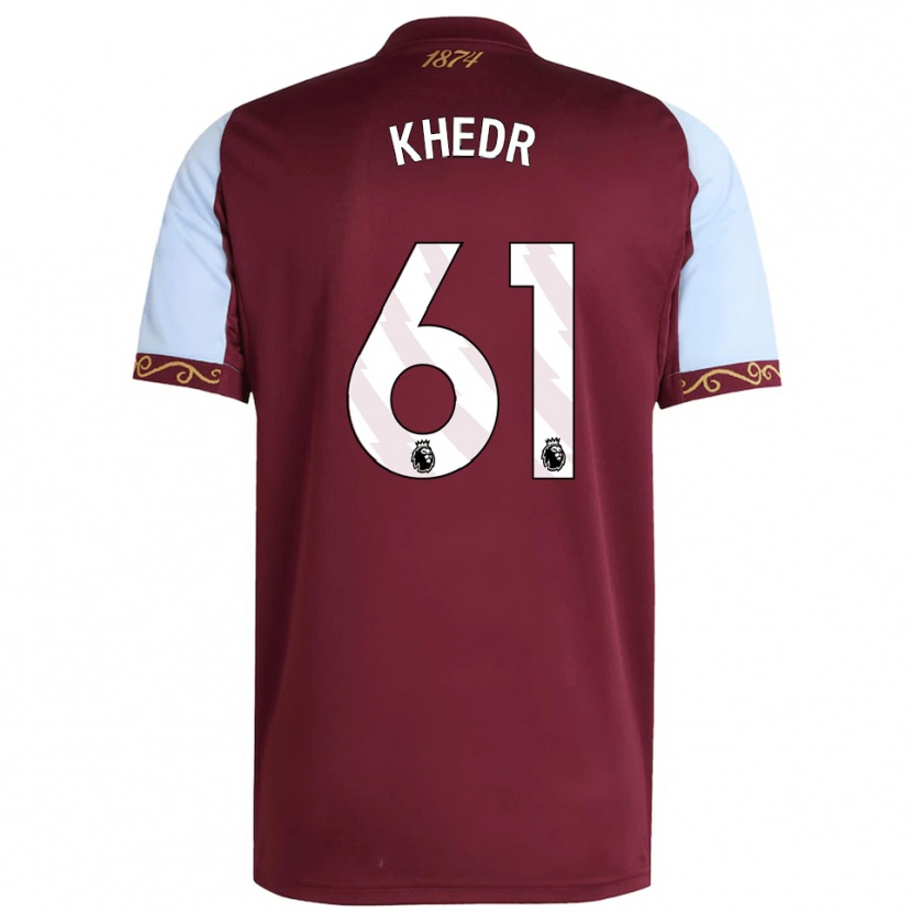 Danxen Homme Maillot Omar Khedr #61 Bourgogne Bleu Ciel Tenues Domicile 2025/26 T-Shirt