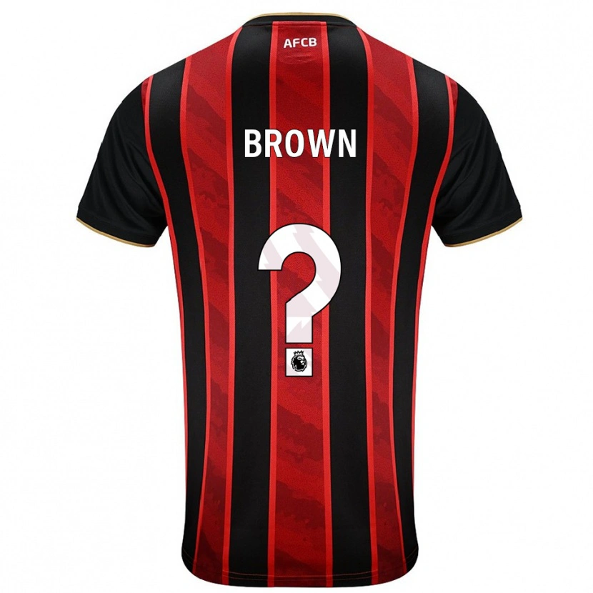 Danxen Homme Maillot Lewis Brown #0 Rouge Noir Tenues Domicile 2025/26 T-Shirt