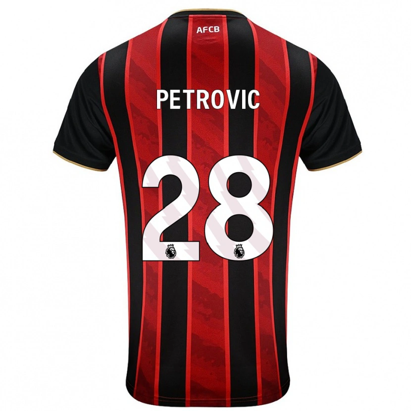 Danxen Homme Maillot Djordje Petrovic #28 Rouge Noir Tenues Domicile 2025/26 T-Shirt