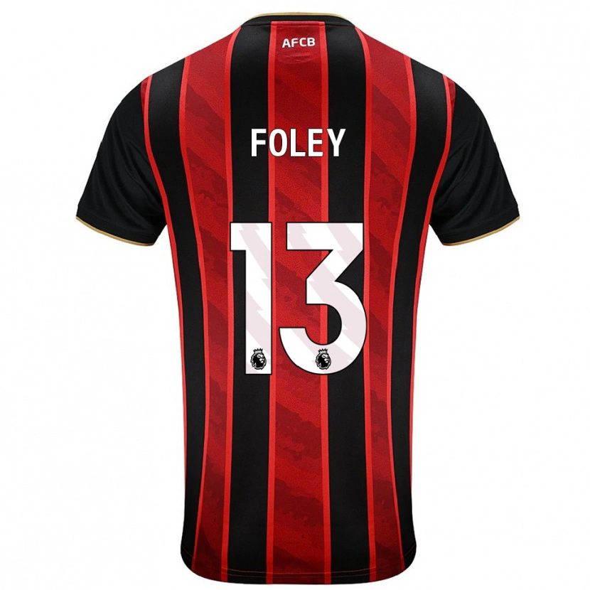 Danxen Homme Maillot Erin Foley #13 Rouge Noir Tenues Domicile 2025/26 T-Shirt