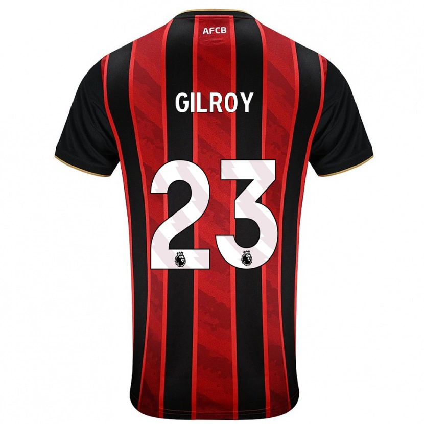 Danxen Homme Maillot Chloe Gilroy #23 Rouge Noir Tenues Domicile 2025/26 T-Shirt