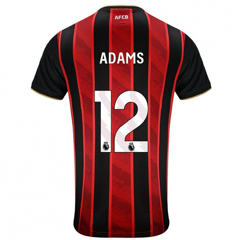 Danxen Homme Maillot Tyler Adams #12 Rouge Noir Tenues Domicile 2025/26 T-Shirt