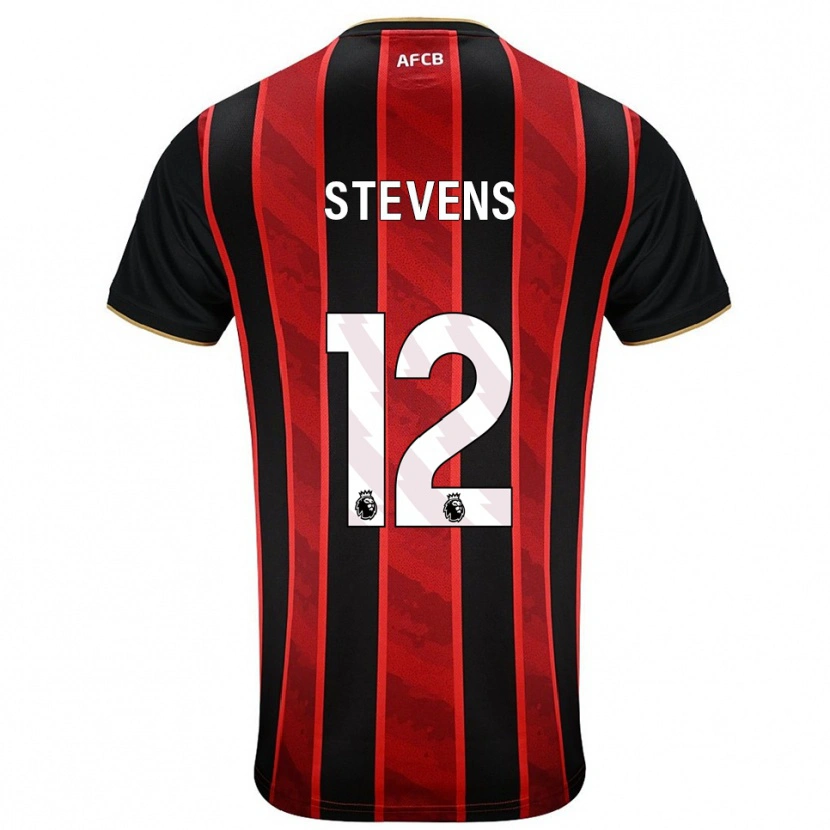 Danxen Homme Maillot Charlie Stevens #12 Rouge Noir Tenues Domicile 2025/26 T-Shirt