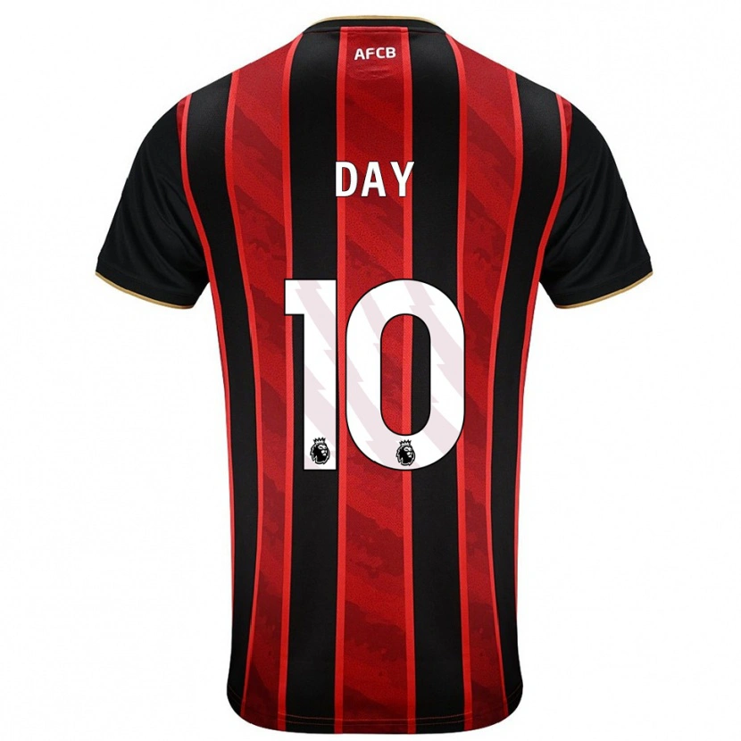 Danxen Homme Maillot Jonny Day #10 Rouge Noir Tenues Domicile 2025/26 T-Shirt