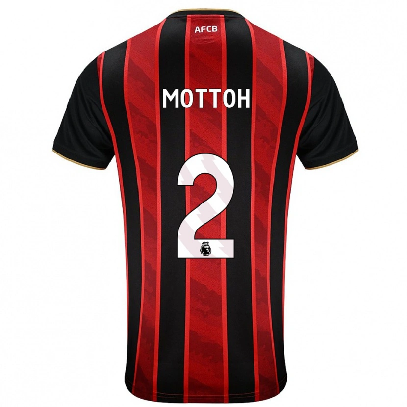 Danxen Homme Maillot Koby Mottoh #2 Rouge Noir Tenues Domicile 2025/26 T-Shirt