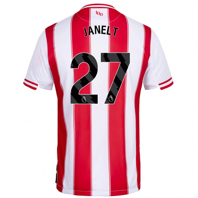 Danxen Homme Maillot Vitaly Janelt #27 Rouge Blanc Tenues Domicile 2025/26 T-Shirt