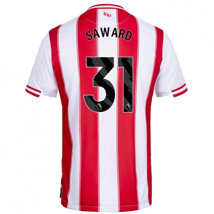 Danxen Homme Maillot Sammie Saward #31 Rouge Blanc Tenues Domicile 2025/26 T-Shirt