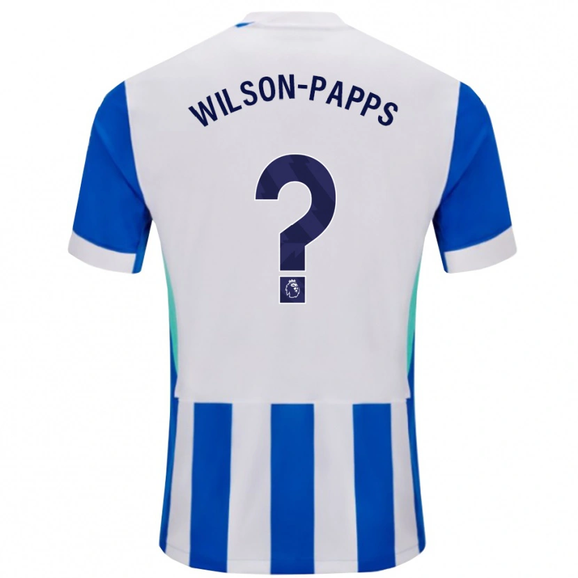 Danxen Homme Maillot Charlie Wilson-Papps #0 Bleu Blanc Tenues Domicile 2025/26 T-Shirt