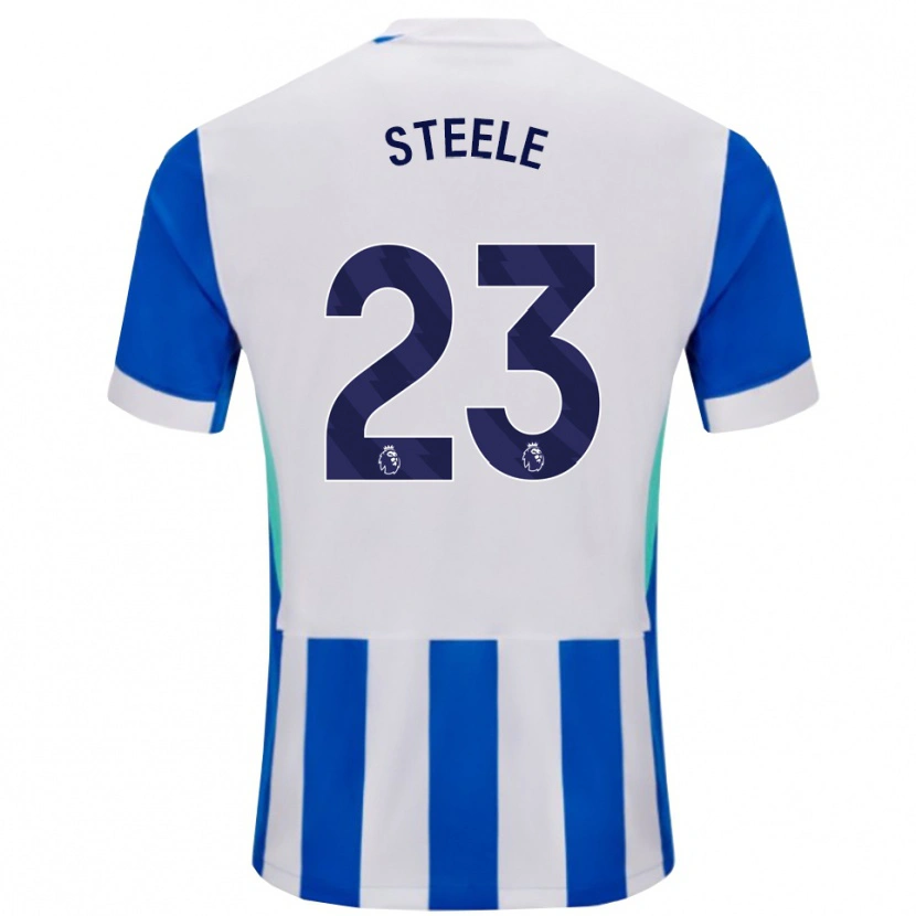 Danxen Homme Maillot Jason Steele #23 Bleu Blanc Tenues Domicile 2025/26 T-Shirt