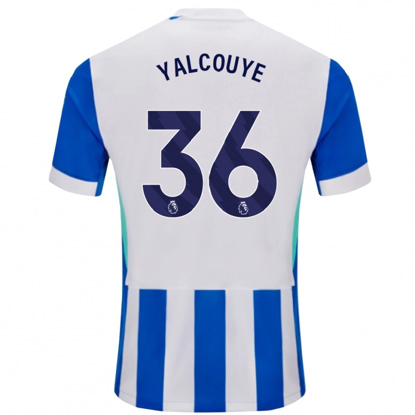 Danxen Homme Maillot Malick Yalcouyé #36 Bleu Blanc Tenues Domicile 2025/26 T-Shirt