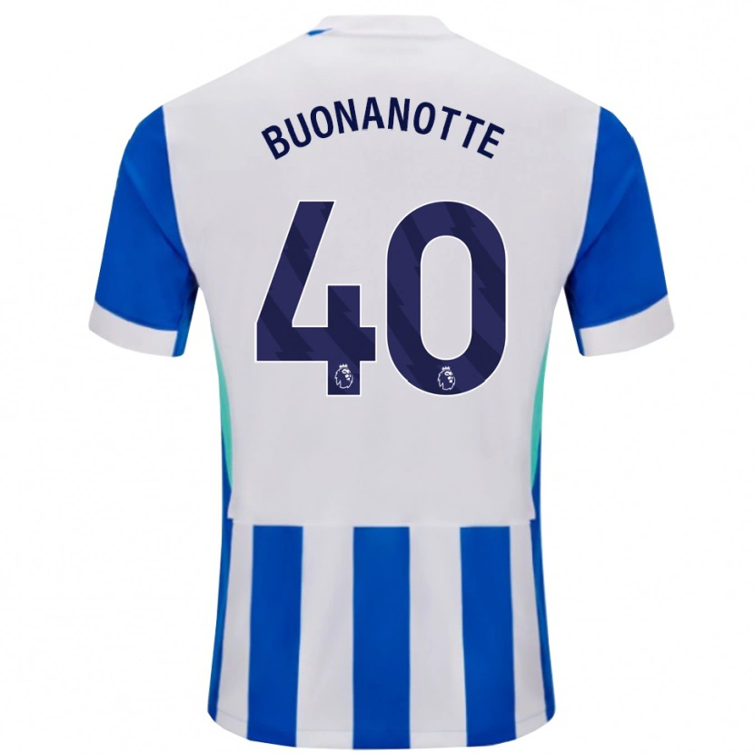 Danxen Homme Maillot Facundo Buonanotte #40 Bleu Blanc Tenues Domicile 2025/26 T-Shirt