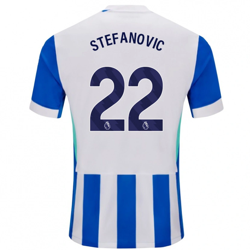 Danxen Homme Maillot Dejana Stefanović #22 Bleu Blanc Tenues Domicile 2025/26 T-Shirt