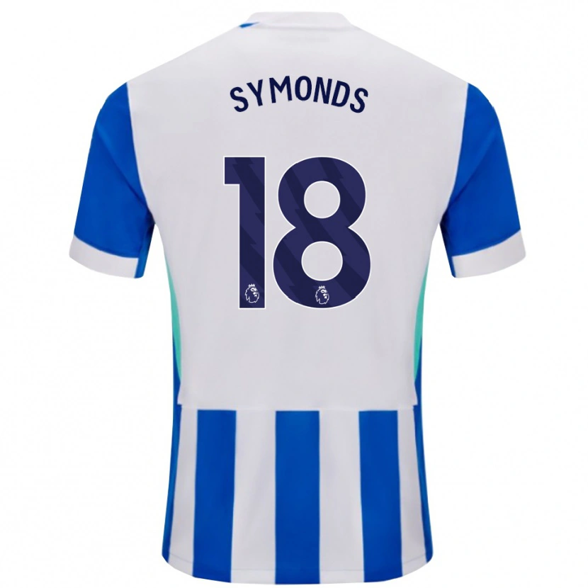Danxen Homme Maillot Maisie Symonds #18 Bleu Blanc Tenues Domicile 2025/26 T-Shirt