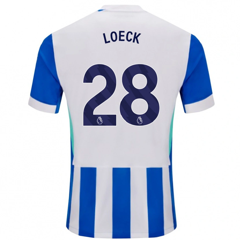 Danxen Homme Maillot Melina Loeck #28 Bleu Blanc Tenues Domicile 2025/26 T-Shirt