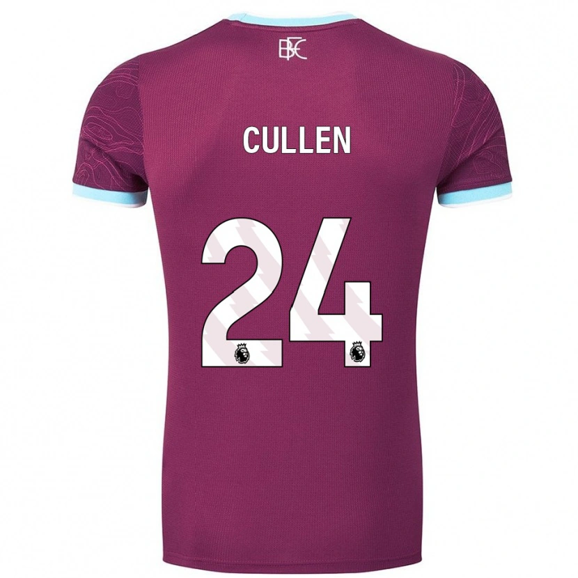 Danxen Homme Maillot Josh Cullen #24 Bourgogne Bleu Ciel Tenues Domicile 2025/26 T-Shirt