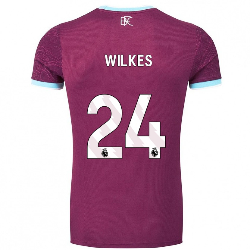 Danxen Homme Maillot Tilly Wilkes #24 Bourgogne Bleu Ciel Tenues Domicile 2025/26 T-Shirt