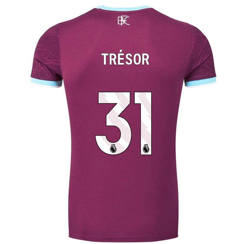 Danxen Homme Maillot Mike Trésor #31 Bourgogne Bleu Ciel Tenues Domicile 2025/26 T-Shirt
