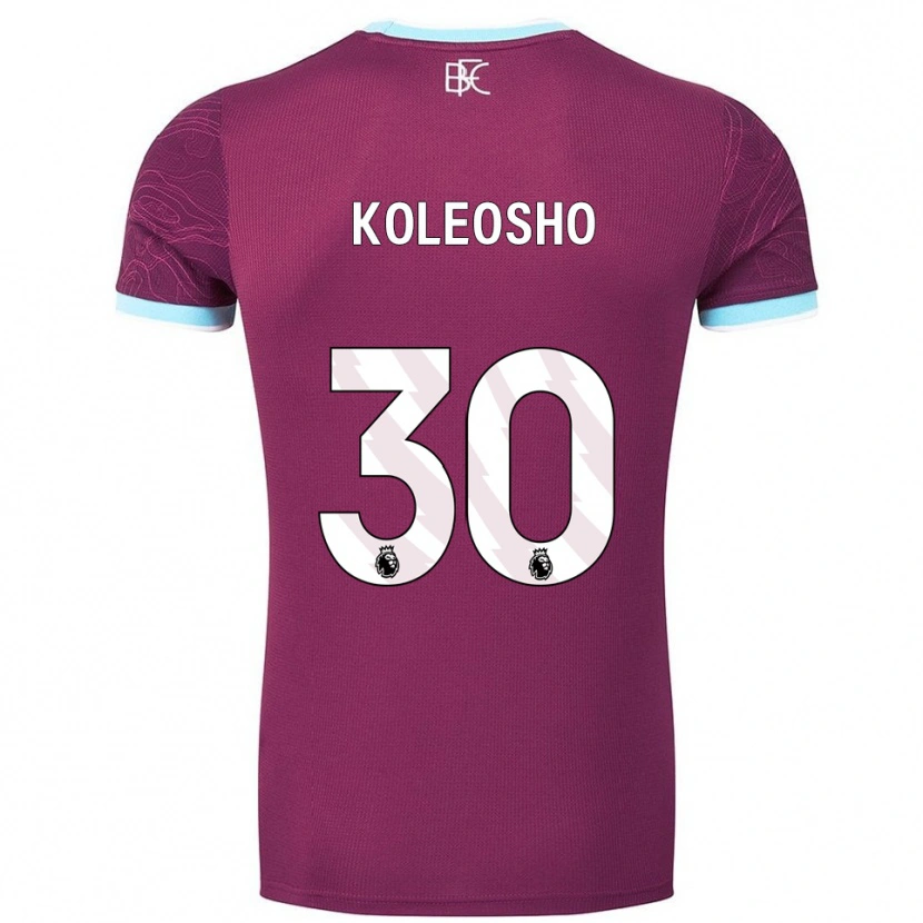 Danxen Homme Maillot Luca Koleosho #30 Bourgogne Bleu Ciel Tenues Domicile 2025/26 T-Shirt