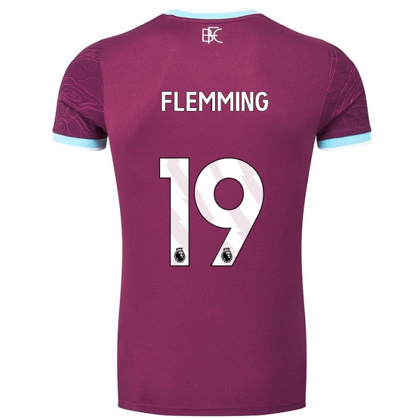 Danxen Homme Maillot Zian Flemming #19 Bourgogne Bleu Ciel Tenues Domicile 2025/26 T-Shirt