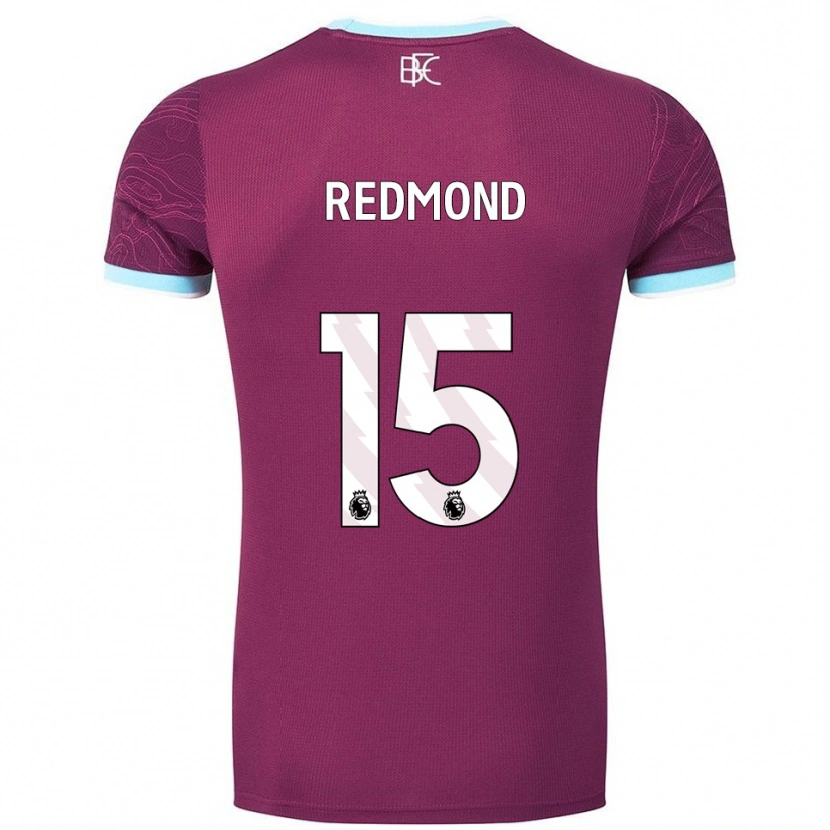 Danxen Homme Maillot Nathan Redmond #15 Bourgogne Bleu Ciel Tenues Domicile 2025/26 T-Shirt
