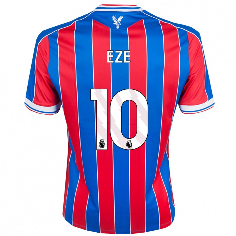 Danxen Homme Maillot Eberechi Eze #10 Bleu Rouge Blanc Tenues Domicile 2025/26 T-Shirt