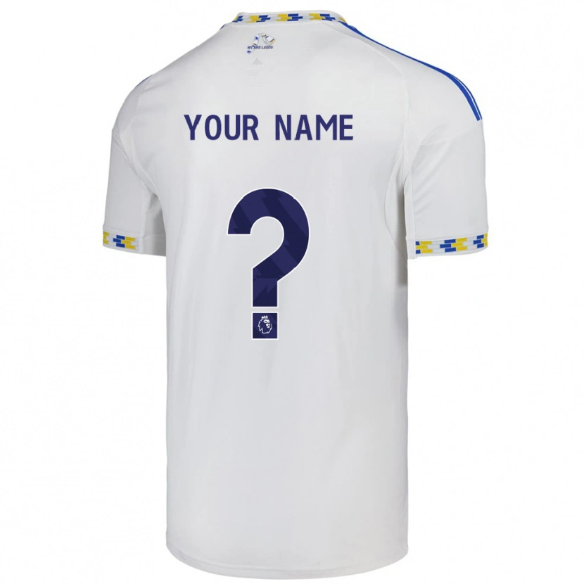 Danxen Homme Maillot Votre Nom #0 Blanc Bleu Tenues Domicile 2025/26 T-Shirt