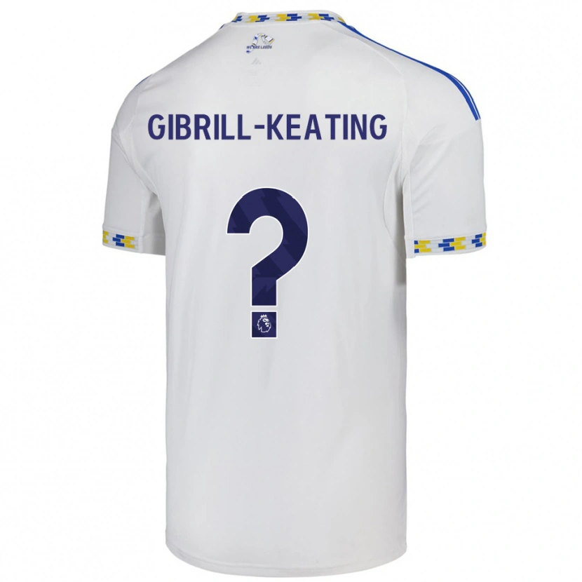 Danxen Homme Maillot Sian Gibrill-Keating #0 Blanc Bleu Tenues Domicile 2025/26 T-Shirt