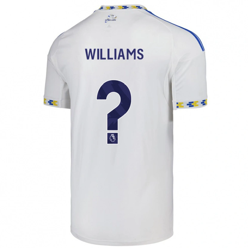 Danxen Homme Maillot Paige Williams #0 Blanc Bleu Tenues Domicile 2025/26 T-Shirt