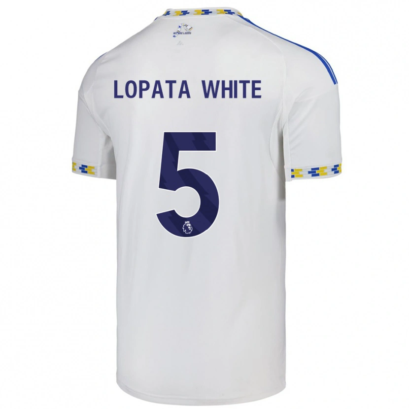 Danxen Homme Maillot Reuben Lopata-White #5 Blanc Bleu Tenues Domicile 2025/26 T-Shirt