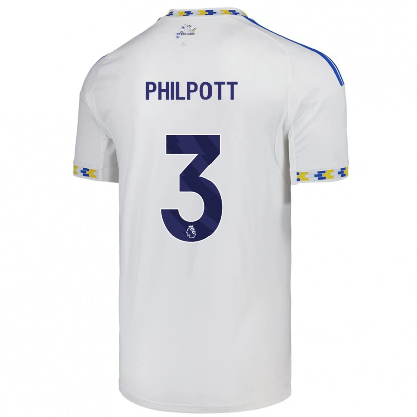 Danxen Homme Maillot Louie Philpott #3 Blanc Bleu Tenues Domicile 2025/26 T-Shirt