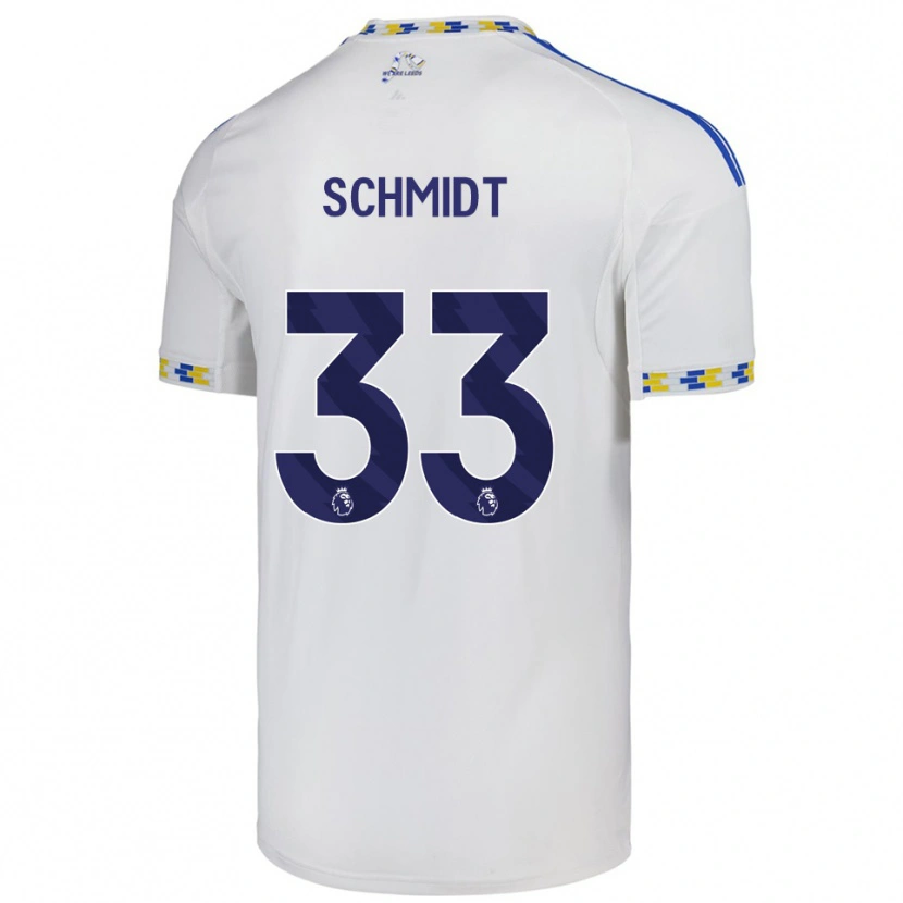 Danxen Homme Maillot Isaac Schmidt #33 Blanc Bleu Tenues Domicile 2025/26 T-Shirt