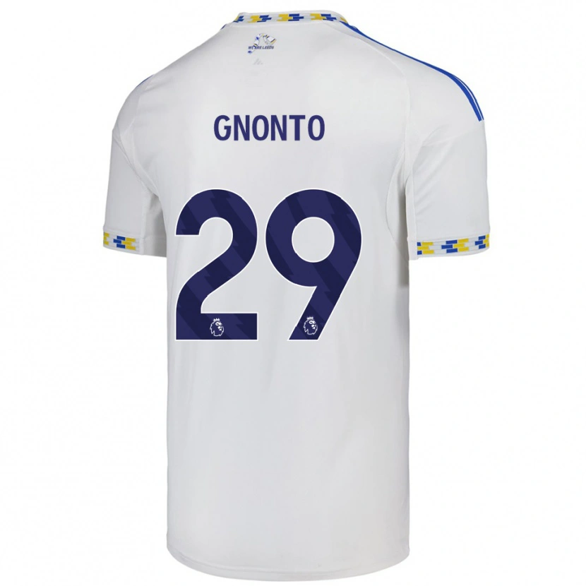 Danxen Homme Maillot Wilfried Gnonto #29 Blanc Bleu Tenues Domicile 2025/26 T-Shirt