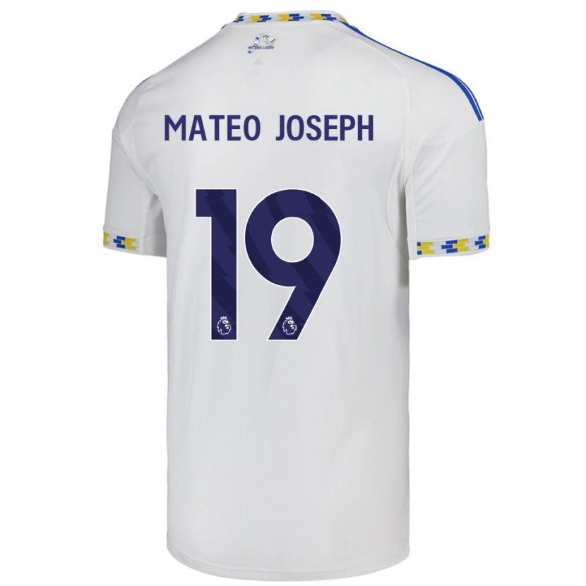 Danxen Homme Maillot Mateo Joseph #19 Blanc Bleu Tenues Domicile 2025/26 T-Shirt